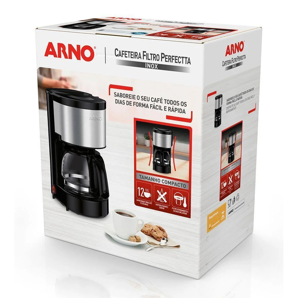 Cafeteira Arno Perfectta Cfpi 600ml Inox