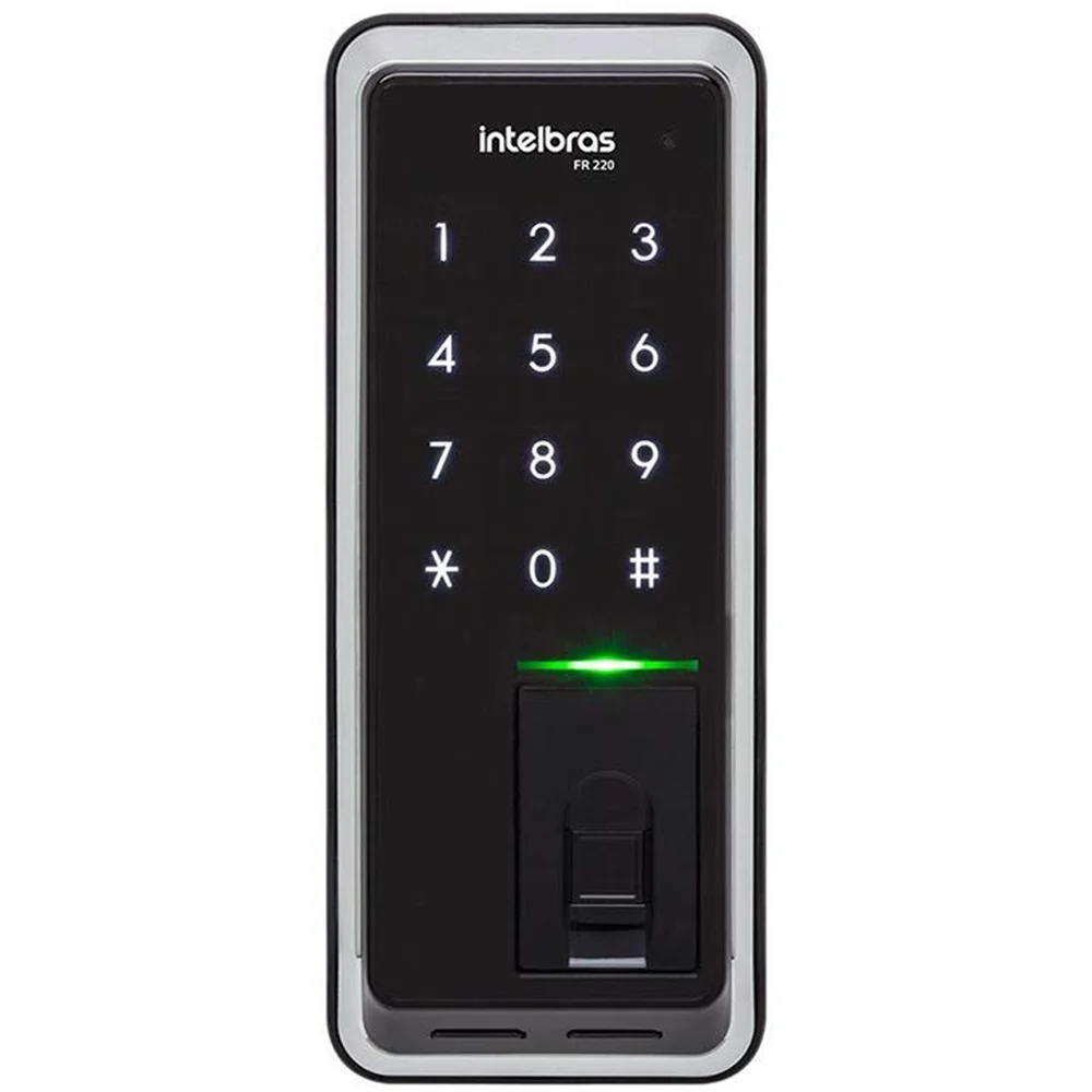 Fechadura Digital Intelbras Fr220, Biometria, Touch Screen, Preto Fechadura Digital Intelbras Fr220, Biometria, Touch Screen, Preto