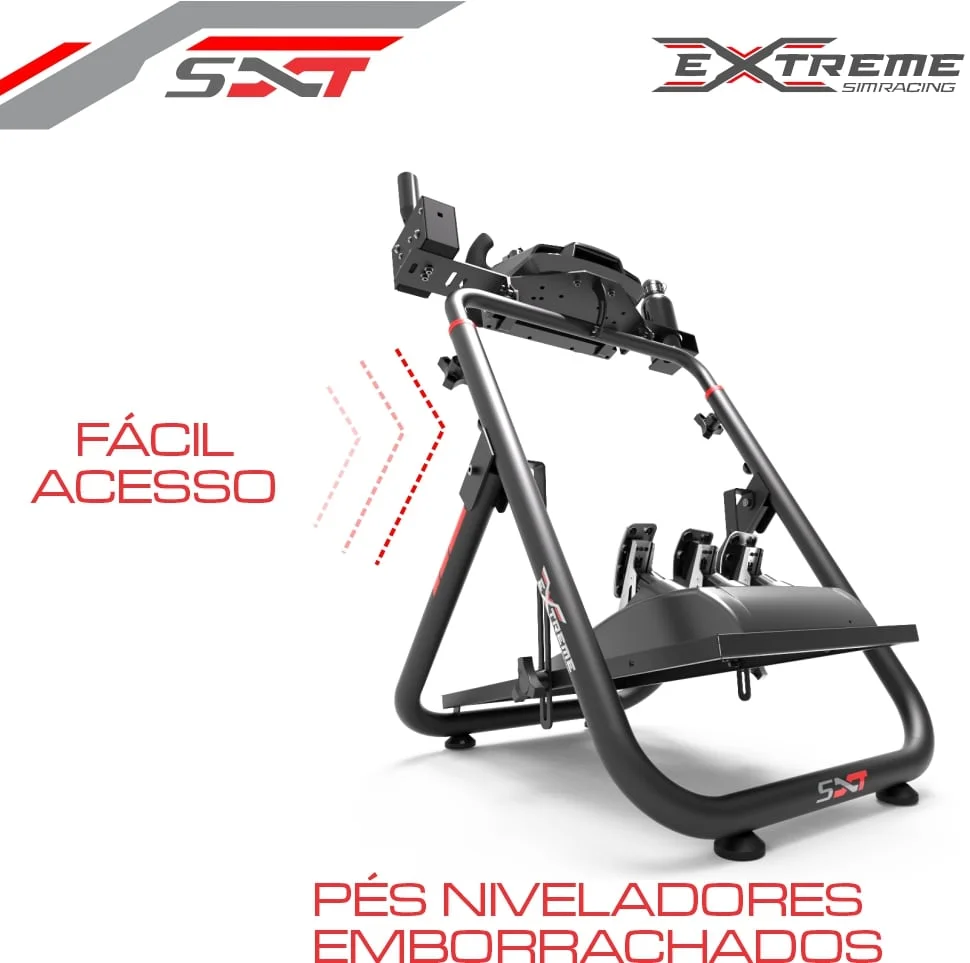 Suporte Para Volantes - Sxt V2 Extreme Simracing - Preto - Ajustável Logitech, Thrustmaster, Fanatec