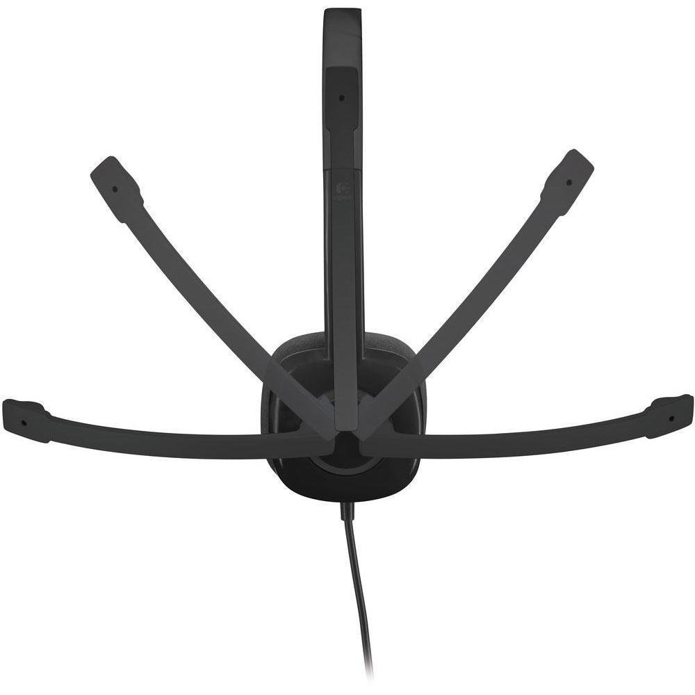 Headset Logitech H151, P3 com fio, Preto - 981-000587 Headset Logitech H151, P3 com fio, Preto - 981-000587