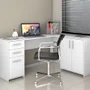 Escrivaninha Em L Notável Nt2005-127, Office Canto 2 Gavetas, Branca
