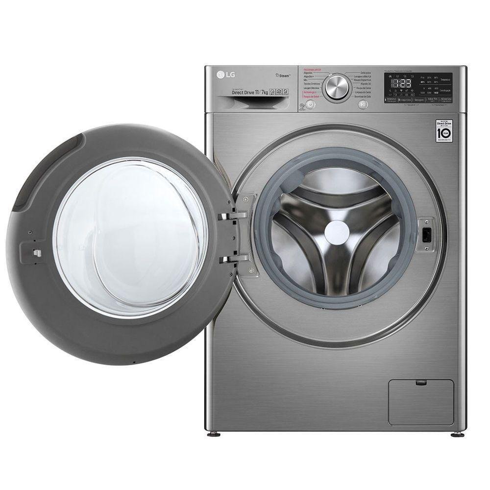 Lava e Seca LG Smart, 11kg, 127V, Aço Escovado - VC4 CV5011TS4 Lava e Seca LG Smart, 11kg, 127V, Aço Escovado - VC4 CV5011TS4