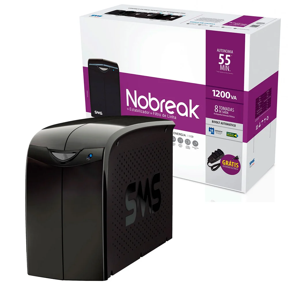 Nobreak Sms Station Ii 27392 1200va Bivolt KaBuM