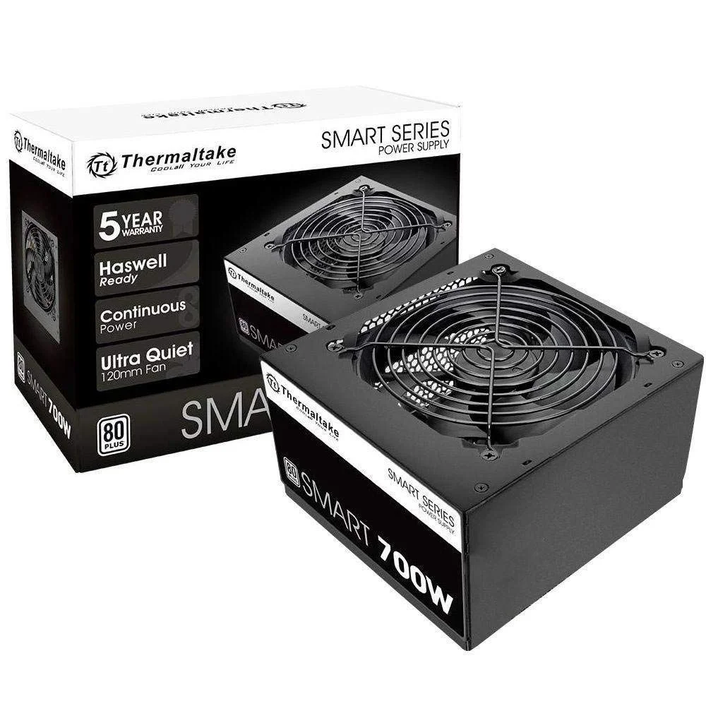 Fonte Thermaltake TT Smart, 700W, 80+ White - PS-SPD-0700NPCW-W Fonte Thermaltake TT Smart, 700W, 80+ White - PS-SPD-0700NPCW-W