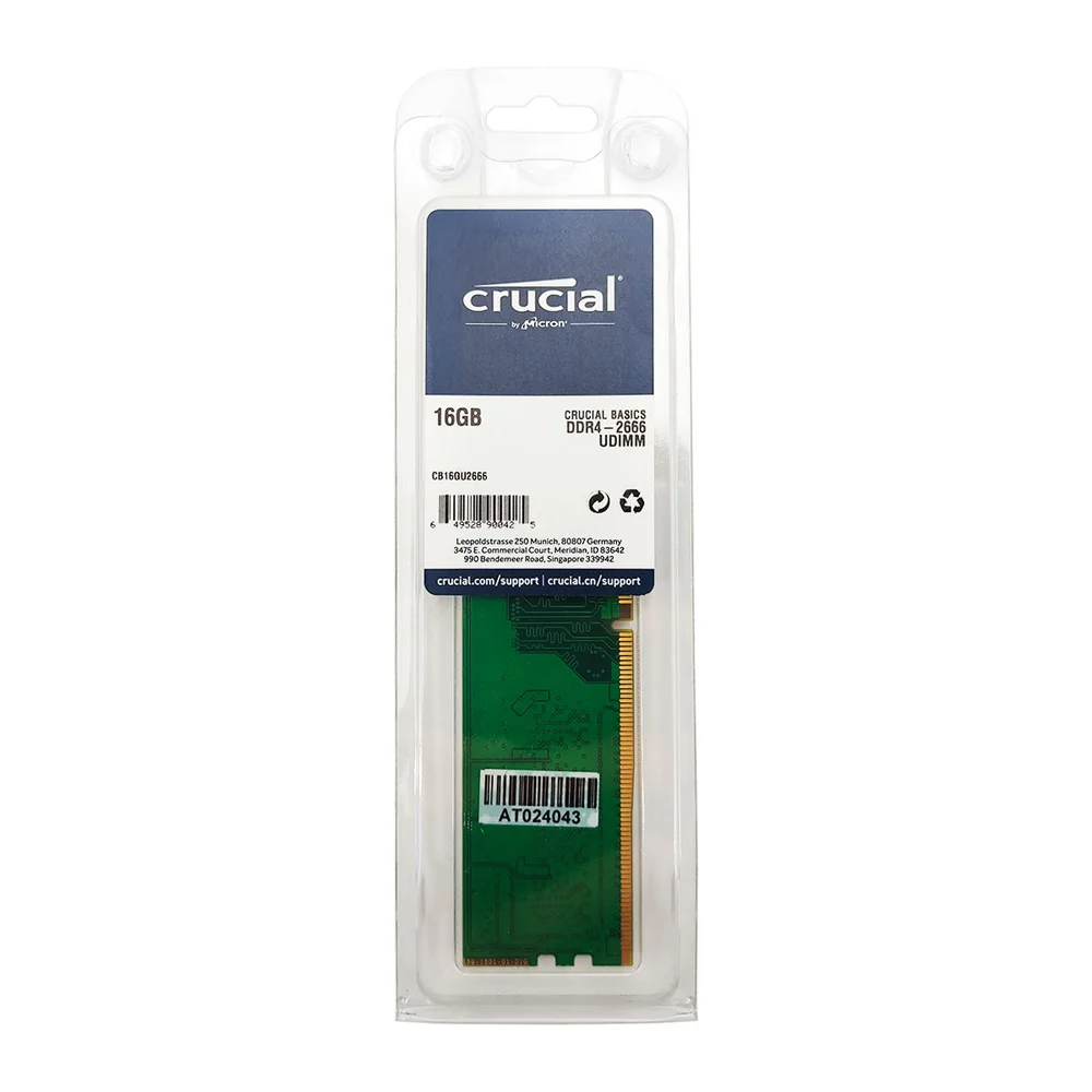 Memória 16Gb Crucial Ddr4 2666Mhz Cl19 KaBuM