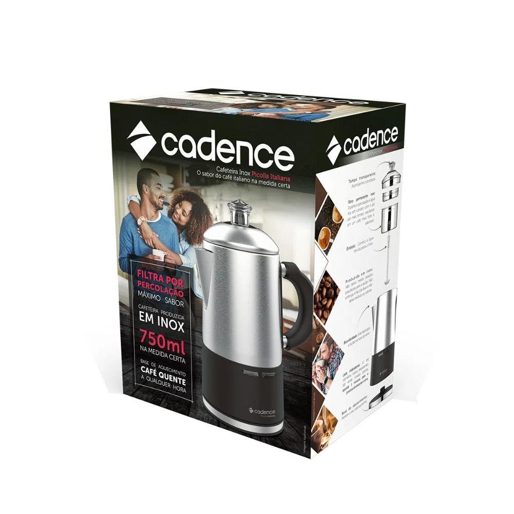Cafeteira Elétrica Cadence Picolla Italiana 750ml Inox - 110V Cafeteira Elétrica Cadence Picolla Italiana 750ml Inox - 110V