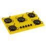Fogão Cooktop Fornello 5 Bocas Amarelo A Gás