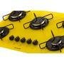 Fogão Cooktop Fornello 5 Bocas Amarelo A Gás