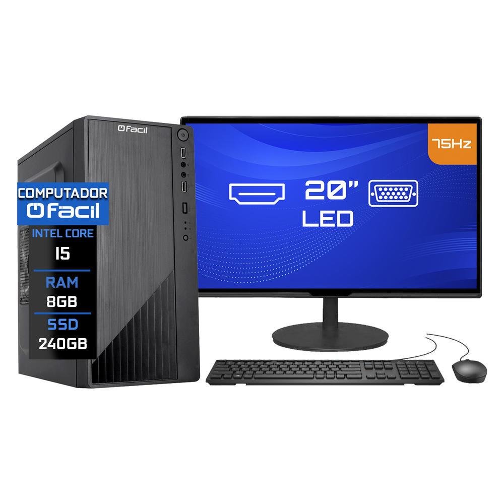 Computador Fácil Intel Core I5 8GB SSD 240GB