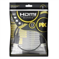 Cabo HDMI Gold Pix, Versão 2.0, 1 Metro, 4K, 19 Pinos, Blindado - 018-2221