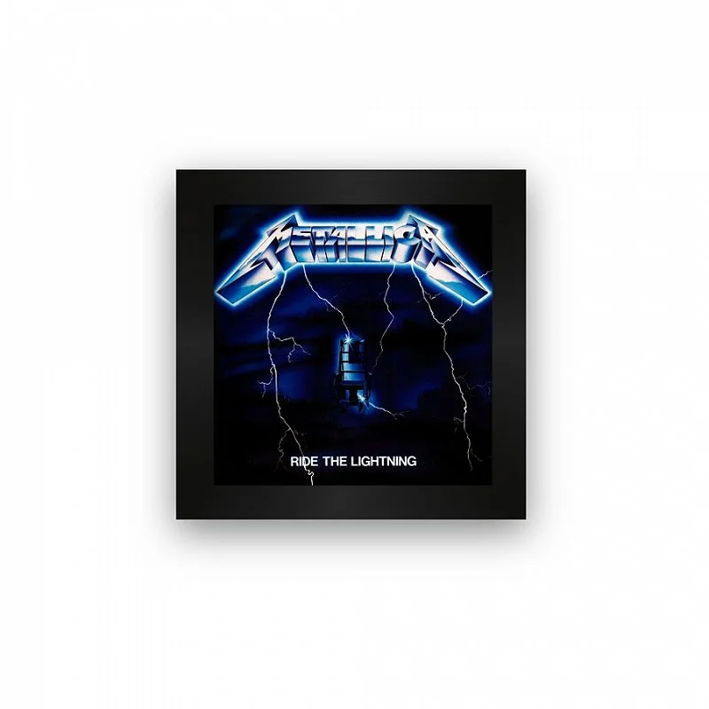 Quadro Azulejo Starnerd Com Moldura, MDF, 15Cm, Metallica Ride The Lightning