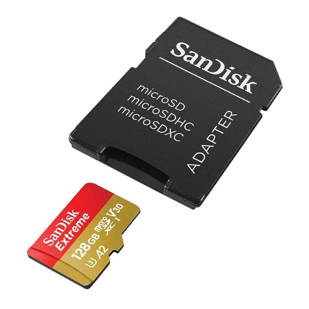 Cartão MicroSD Sandisk , 128GB, Extreme, C10, U3 V30, 160mb/s