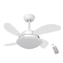Ventilador De Teto Volare Branco Fosco Fly Mini Branco 127V e Controle Remoto