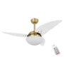 Ventilador De Teto Volare Dourado Vr42 Class Branco 220V e Controle Remoto
