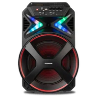 Caixa De Som Amplificada Mondial Cm-400, Bluetooth, 400W RMS, Alto Falante 12", Bivolt, Preto e Vermelho