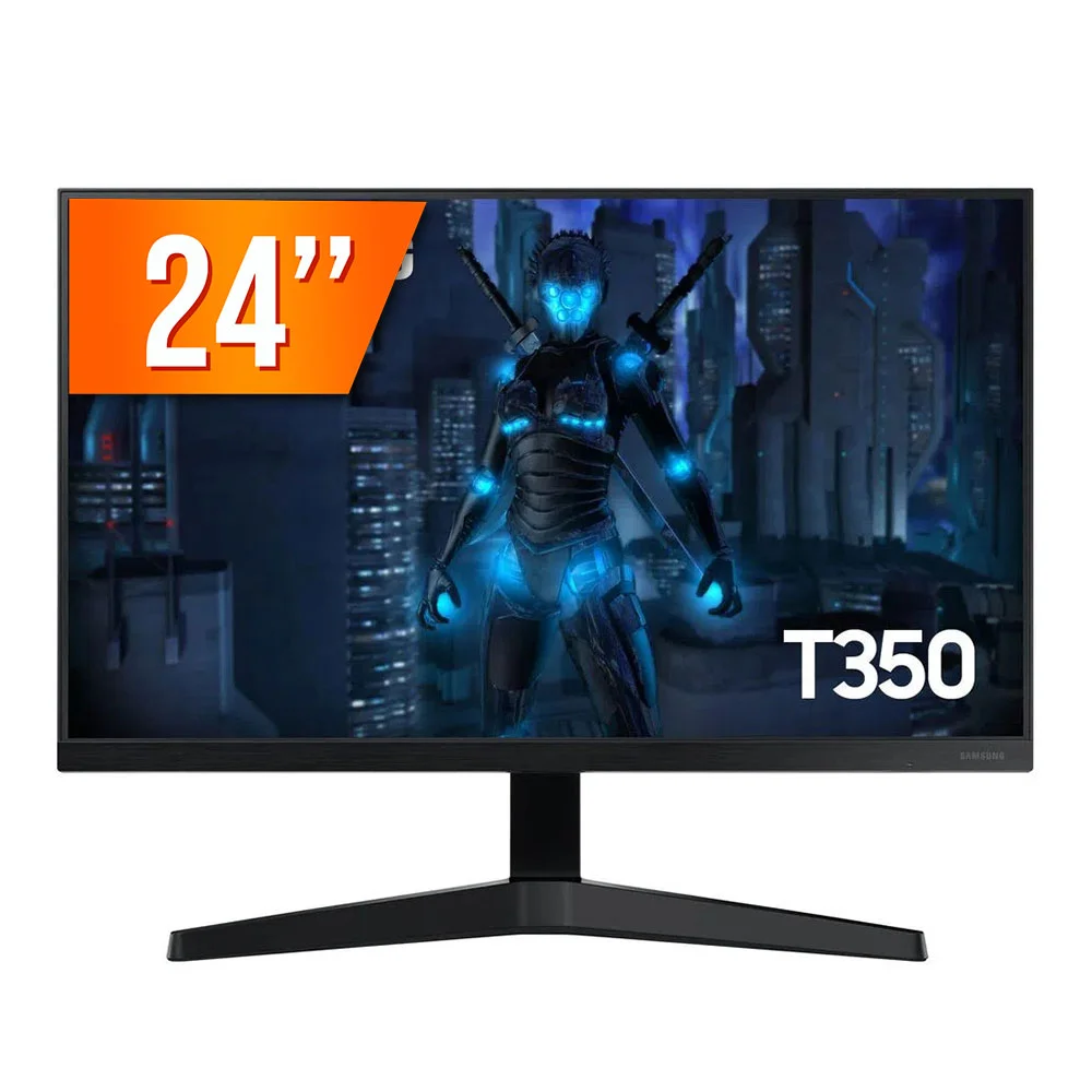 Monitor Gamer Samsung T350 24" FULL HD, Tela Plana, 75Hz, 5Ms, HDMI, FreeSync, Game Mode Monitor Gamer Samsung T350 24" FULL HD, Tela Plana, 75Hz, 5Ms, HDMI, FreeSync, Game Mode