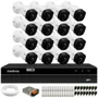 Kit Intelbras 16 Câmeras Hd 720P VHL 1120 B, DVR 1116 Intelbras e Acessórios