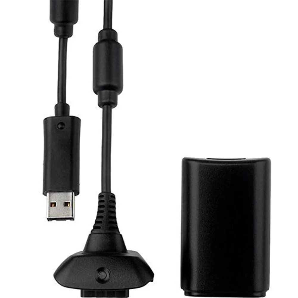 Bateria E Cabo Carregador Para Controle XBOX 360 Fat E Slim