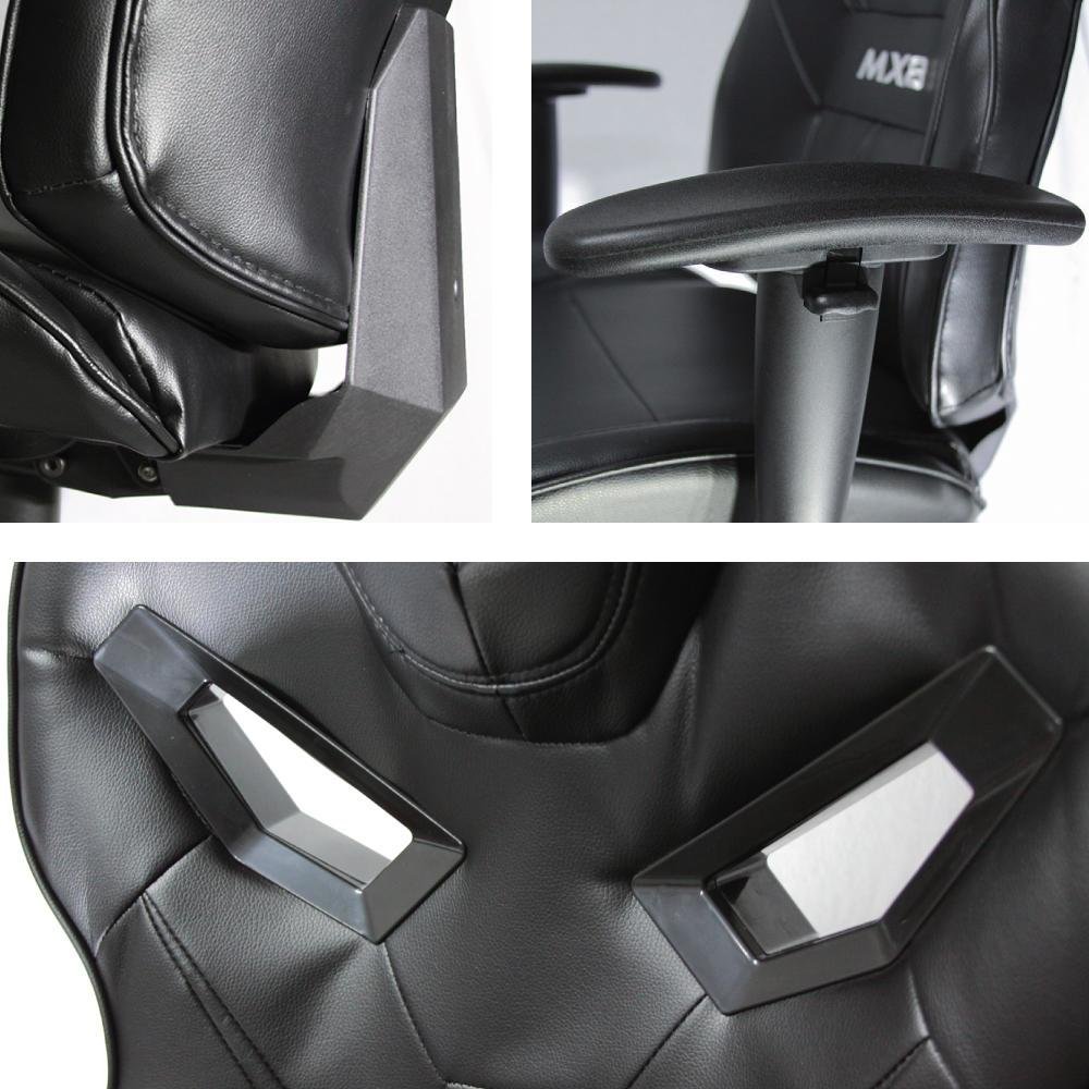 Cadeira Gamer Mymax MX8, Suportado até 150Kg, Giratória, Preto - Mgch-8170/bk Cadeira Gamer Mymax MX8, Suportado até 150Kg, Giratória, Preto - Mgch-8170/bk