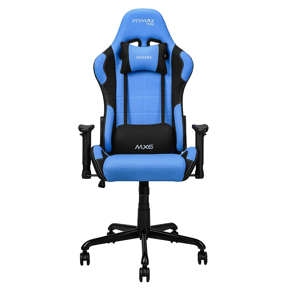 Cadeira Gamer Mymax MX6, Giratória, Azul e Preto Cadeira Gamer Mymax MX6, Giratória, Azul e Preto