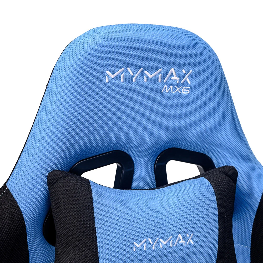 Cadeira Gamer Mymax MX6, Giratória, Azul e Preto Cadeira Gamer Mymax MX6, Giratória, Azul e Preto