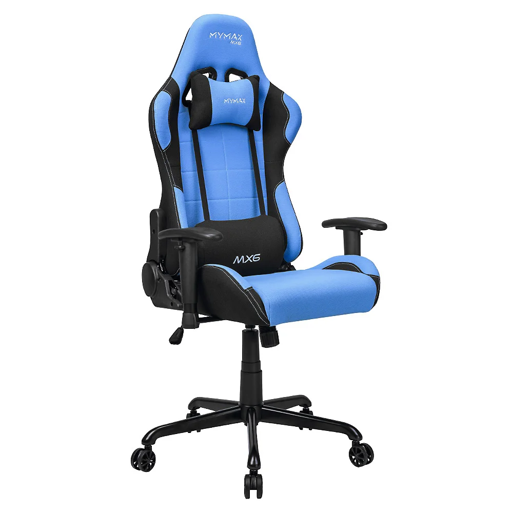 Cadeira Gamer Mymax MX6, Giratória, Azul e Preto Cadeira Gamer Mymax MX6, Giratória, Azul e Preto