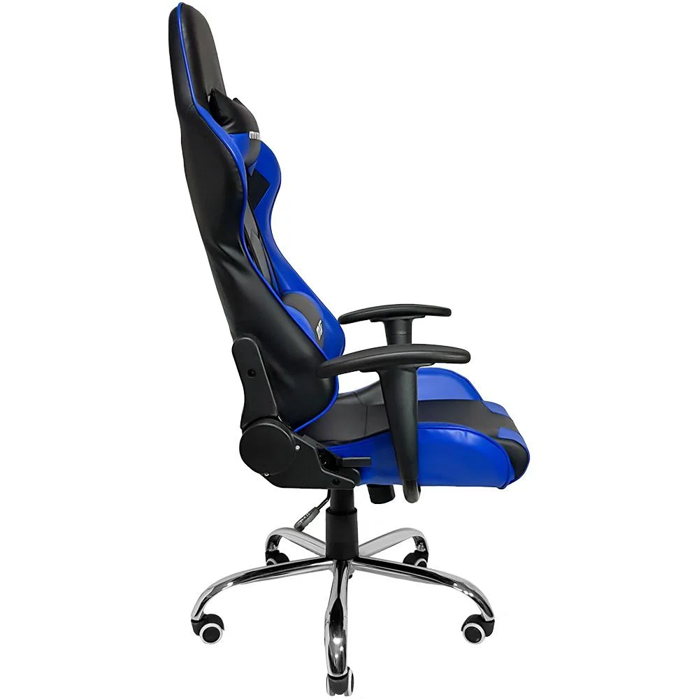 Cadeira Gamer Mymax Mx7, Até 150Kg, Giratória, Preto E Azul Cadeira Gamer Mymax Mx7, Até 150Kg, Giratória, Preto E Azul