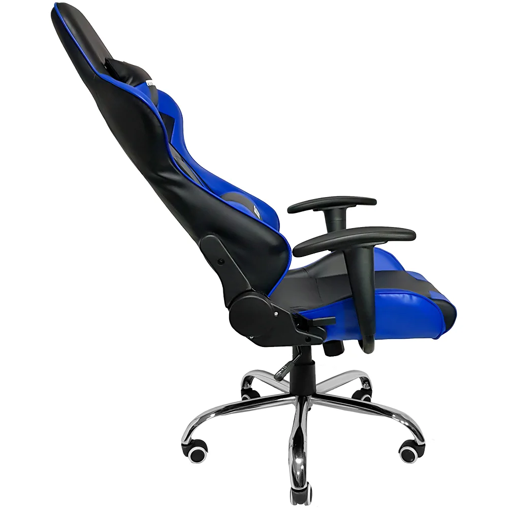 Cadeira Gamer Mymax Mx7, Até 150Kg, Giratória, Preto E Azul Cadeira Gamer Mymax Mx7, Até 150Kg, Giratória, Preto E Azul