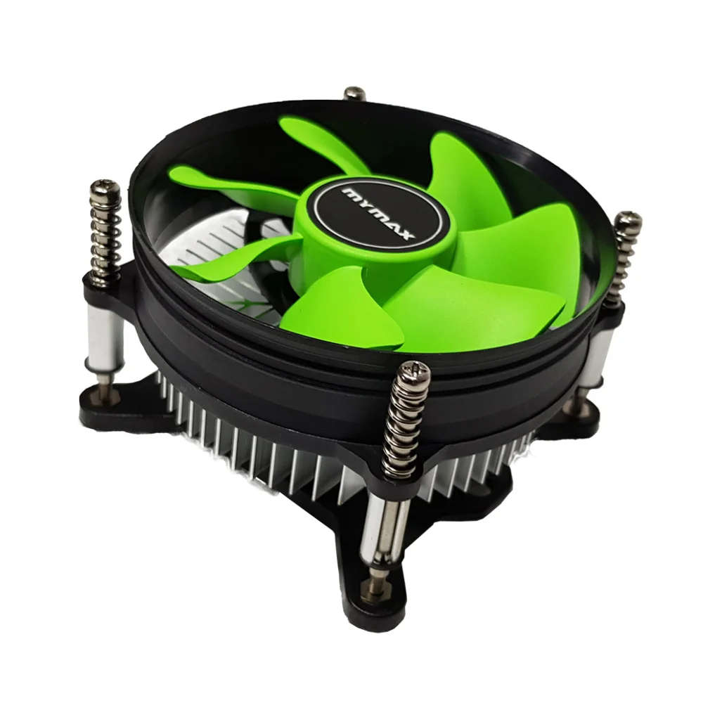 Cooler para Processador Intel 80mm Preto Verde
