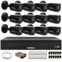 Kit 12 Câmeras Black Bullet Multi HD Intelbras VHD 1220 B G6 Full HD 1080P e DVR Imhdx 3016