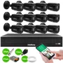 Kit 12 Câmeras Black Bullet Multi HD Intelbras VHD 1220 B G6 Full HD 1080P e DVR Imhdx 3016