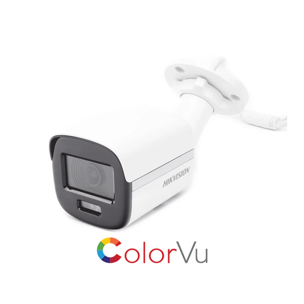 Câmera De Segurança Hikvision Mini Bullet, Colorvu, FHD, 2.8mm - Ds-2ce10df0t-pf