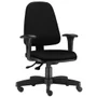 Kit 02 Cadeiras Giratória Sky L02, Diretor Executiva, Couro Sintético Preto - Lyam Decor