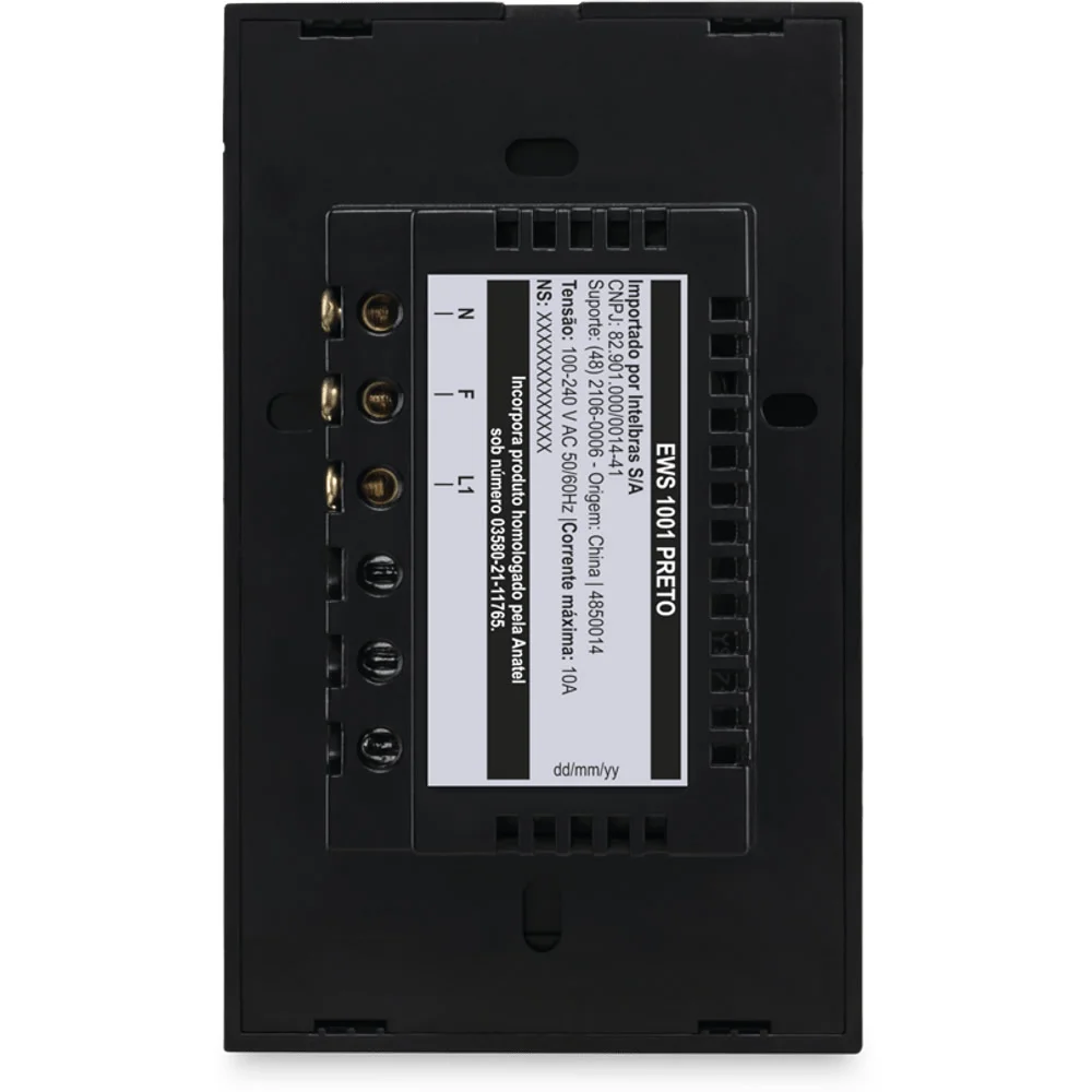 Interruptor Smart Intelbras Wi-fi Touch Preto Ews 1001 - Bivolt Interruptor Smart Intelbras Wi-fi Touch Preto Ews 1001 - Bivolt