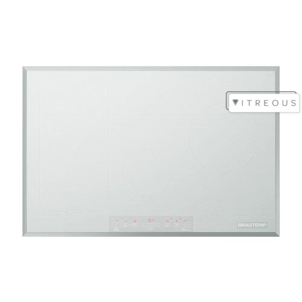 Cooktop De Indução Brastemp Vitreous 4 Queimadores Branco 220v Gdj77abbna Cooktop De Indução Brastemp Vitreous 4 Queimadores Branco 220v Gdj77abbna