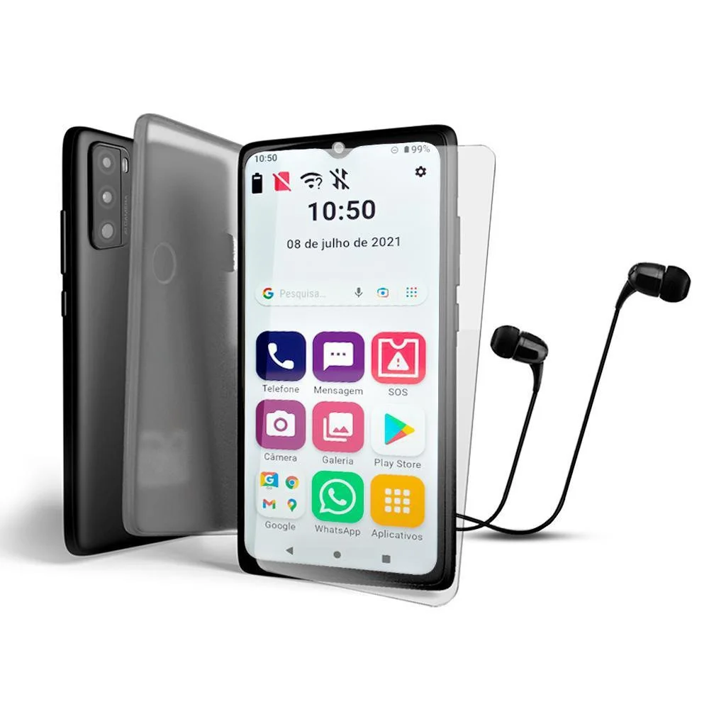 Smartphone Obabox Conecta Max, Tela 6.5, Preto - Ob028