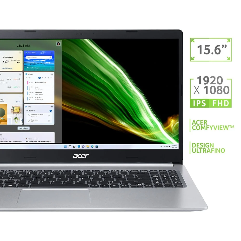 Notebook Acer Aspire 5, AMD Ryzen 7, 8GB, 256GB SSD, 15.6" Full HD, Windows 11 Home - A515-45-R760 Notebook Acer Aspire 5, AMD Ryzen 7, 8GB, 256GB SSD, 15.6" Full HD, Windows 11 Home - A515-45-R760