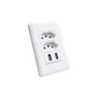 Tomada Dupla Espelho De Parede Usb 3.0 5v 3a Bivolt