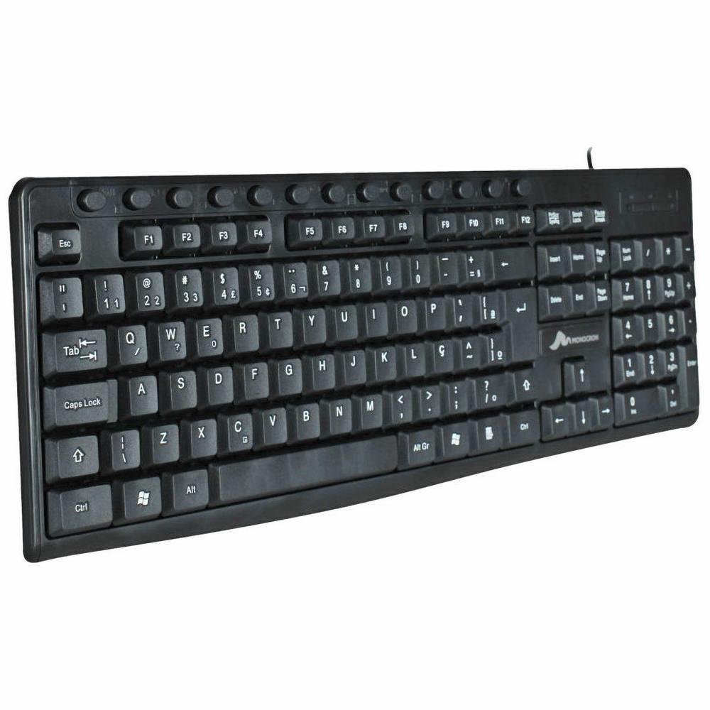Teclado Monocron Teclas Multimídia ABNT2 Preto