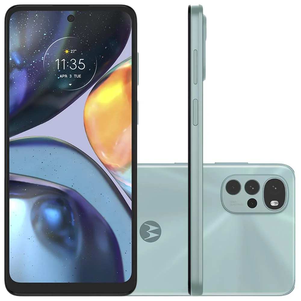 Smartphone Motorola Moto G22, 128GB, 4GB RAM, Octa Core 2.3GHz, Câmera Quadrupla 50MP, Tela 6.5, Android 12, Verde - Xt2231-1 Smartphone Motorola Moto G22, 128GB, 4GB RAM, Octa Core 2.3GHz, Câmera Quadrupla 50MP, Tela 6.5, Android 12, Verde - Xt2231-1