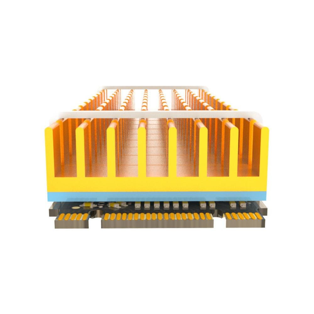 Dissipador Para Ssd M2 Nvme E Ngff 2280 6mm Em Alumínio + Thermal Pad, Alta Eficiência E Maior Refrigeração Cor:dourado Dissipador Para Ssd M2 Nvme E Ngff 2280 6mm Em Alumínio + Thermal Pad, Alta Eficiência E Maior Refrigeração Cor:dourado