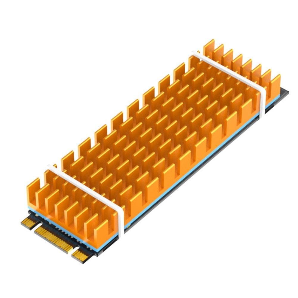 Dissipador Para Ssd M2 Nvme E Ngff 2280 6mm Em Alumínio + Thermal Pad, Alta Eficiência E Maior Refrigeração Cor:dourado Dissipador Para Ssd M2 Nvme E Ngff 2280 6mm Em Alumínio + Thermal Pad, Alta Eficiência E Maior Refrigeração Cor:dourado