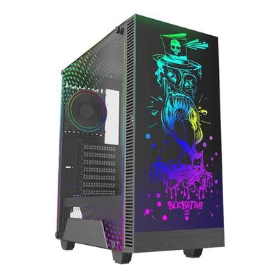 Gabinete Gamer Gamemax Rockstar 2, Lateral Em Vidro, 4 Fans Led Rgb Inclusos, Usb 3.0, Preto