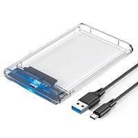 Case USB-C 3.0 Transparente Para HD Sata, SSD 2.5