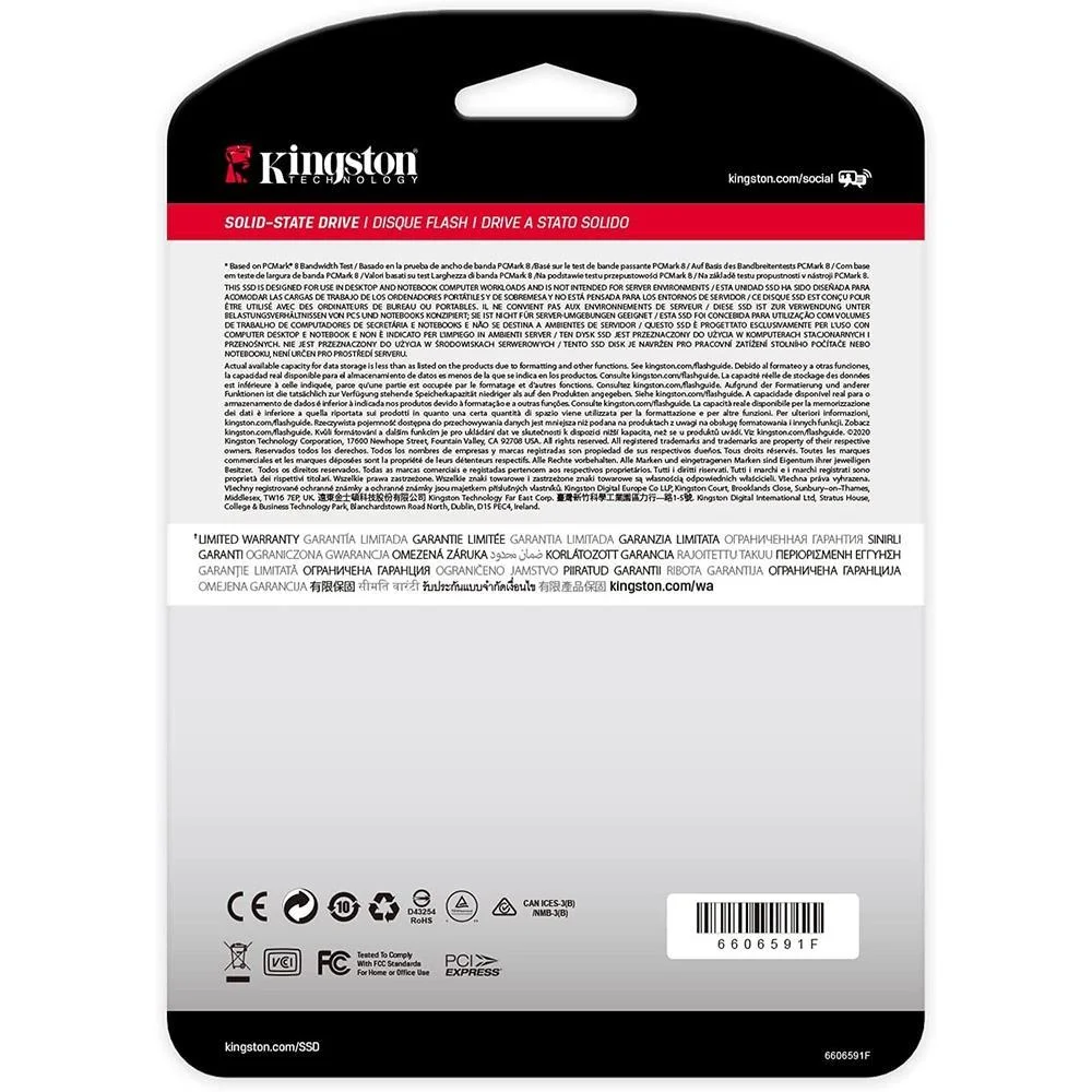 SSD M2 Kingston Nv1 1000GB NVME SNVS1000g KaBuM
