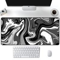 Mouse Pad Criarte Gamer Speed Extra Grande, 90x50 Cm, Abstract Premium, Preto E Branco