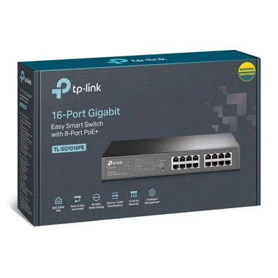 Switch Tplink 16 Portas Tlsg1016pe KaBuM