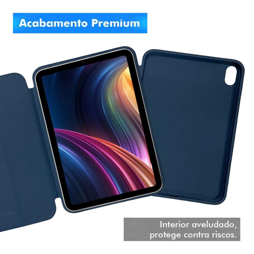 Capa Case Ipad Mini 6, 6ª Geração 2021, 8.3 Polegadas, Capinha Smart, Anti Impacto Queda Premium, Azul Marinho