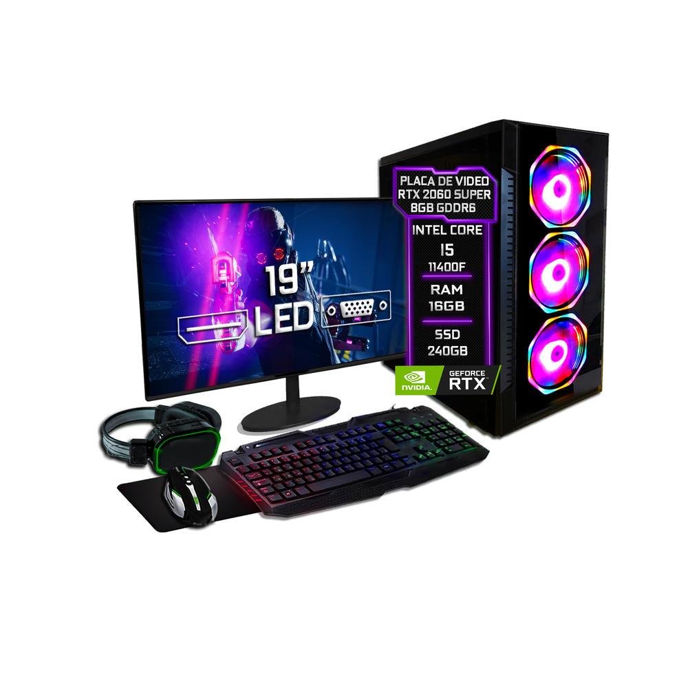 Pc Gamer Completo I5 16GB RTX 2060 S 8GB SSD