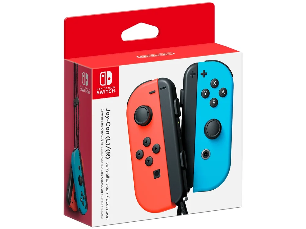 Controle Nintendo Joy-con (esquerdo E Direito) Vermelho/azul - Switch Controle Nintendo Joy-con (esquerdo E Direito) Vermelho/azul - Switch